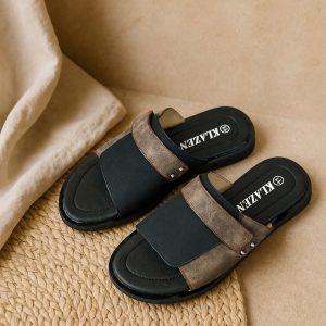 Duel color Monk Clutch Sandle